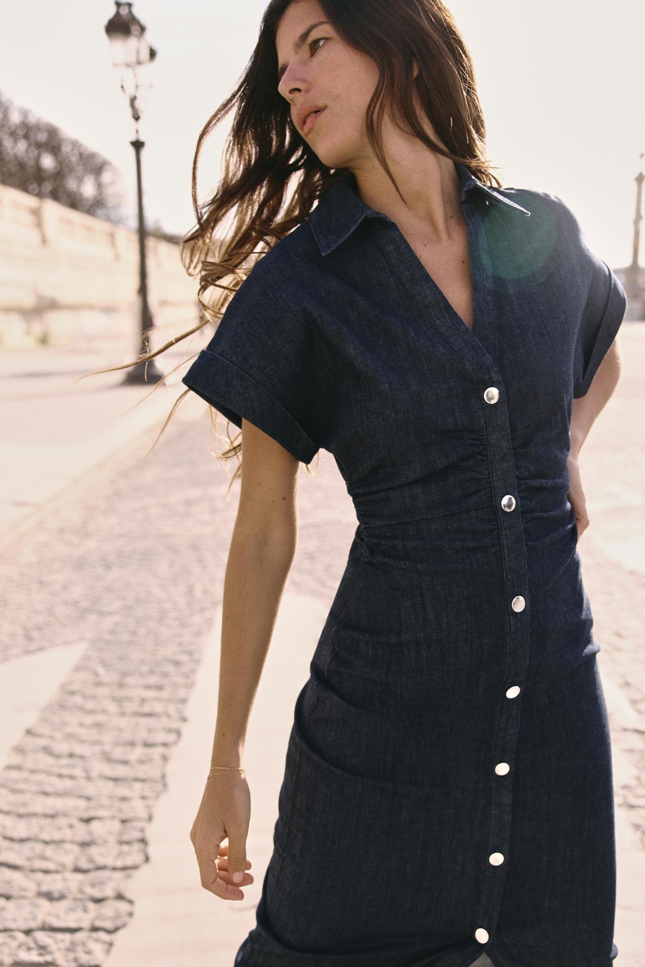 DENIM MIDI-DRESS