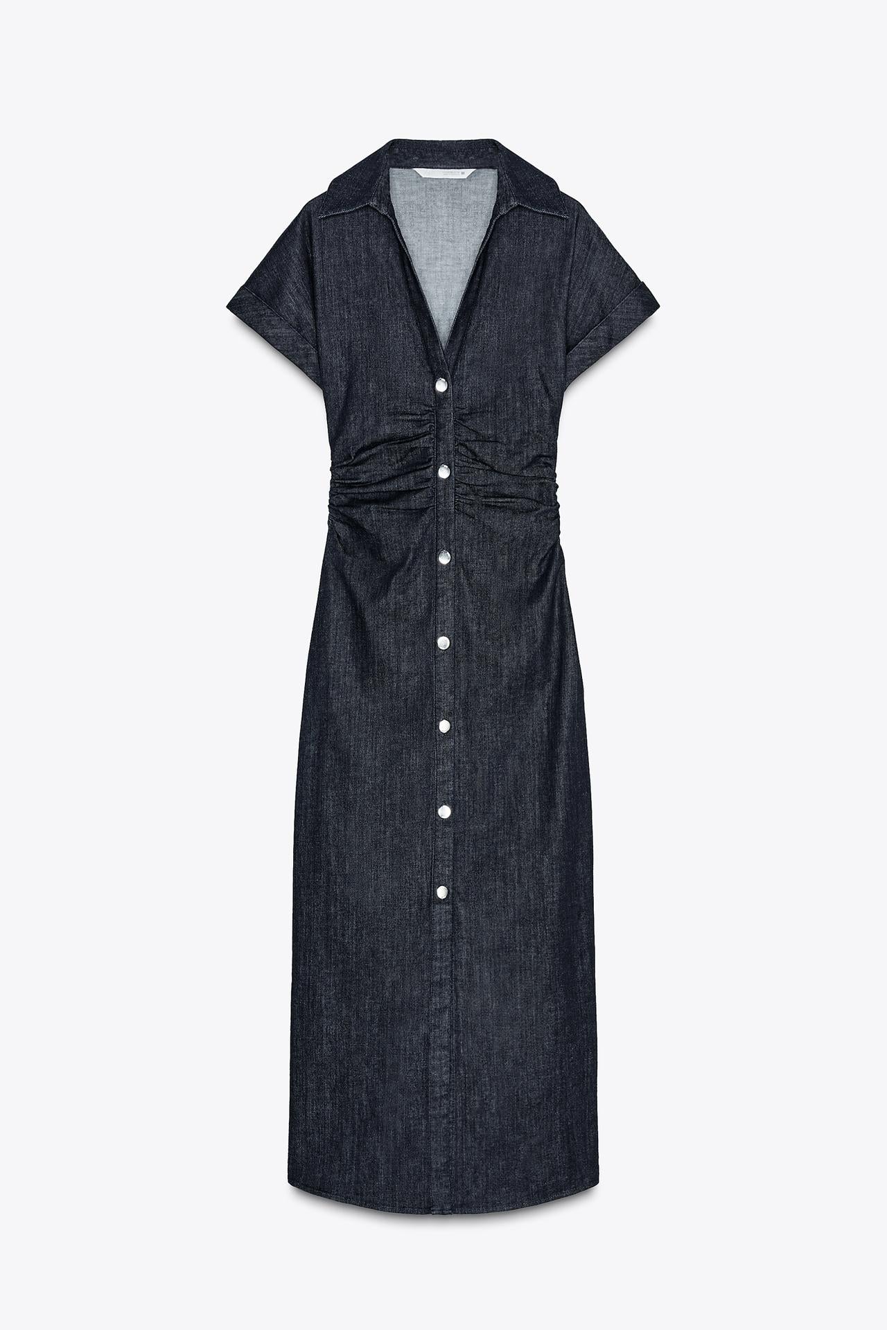 DENIM MIDI-DRESS