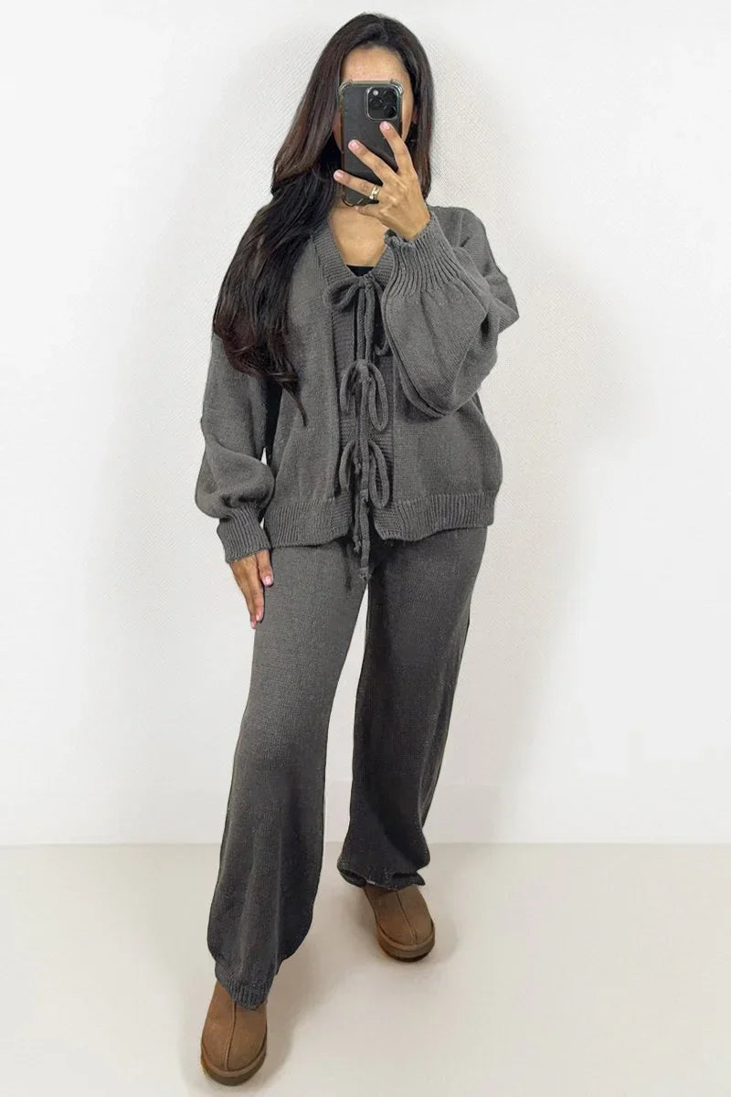 Lily | Front Tie Knit Set